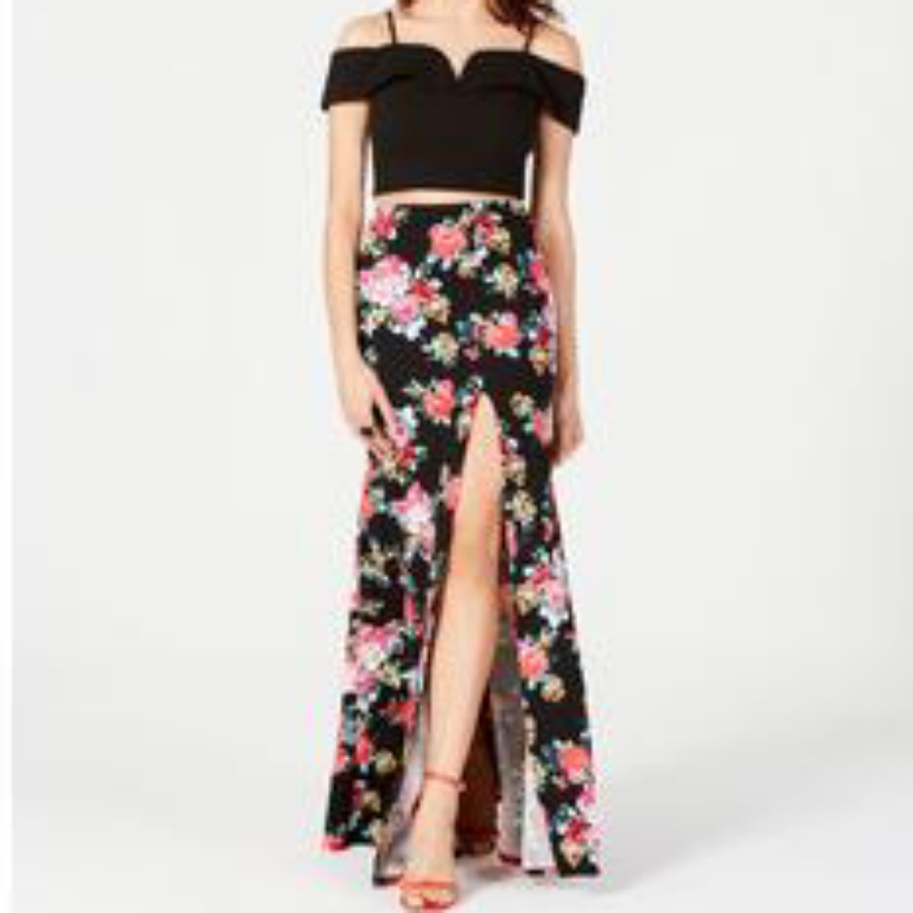Two Piece Skirt & Crop Top Set • B. Darlin Brand • Size 7/8 • NWT